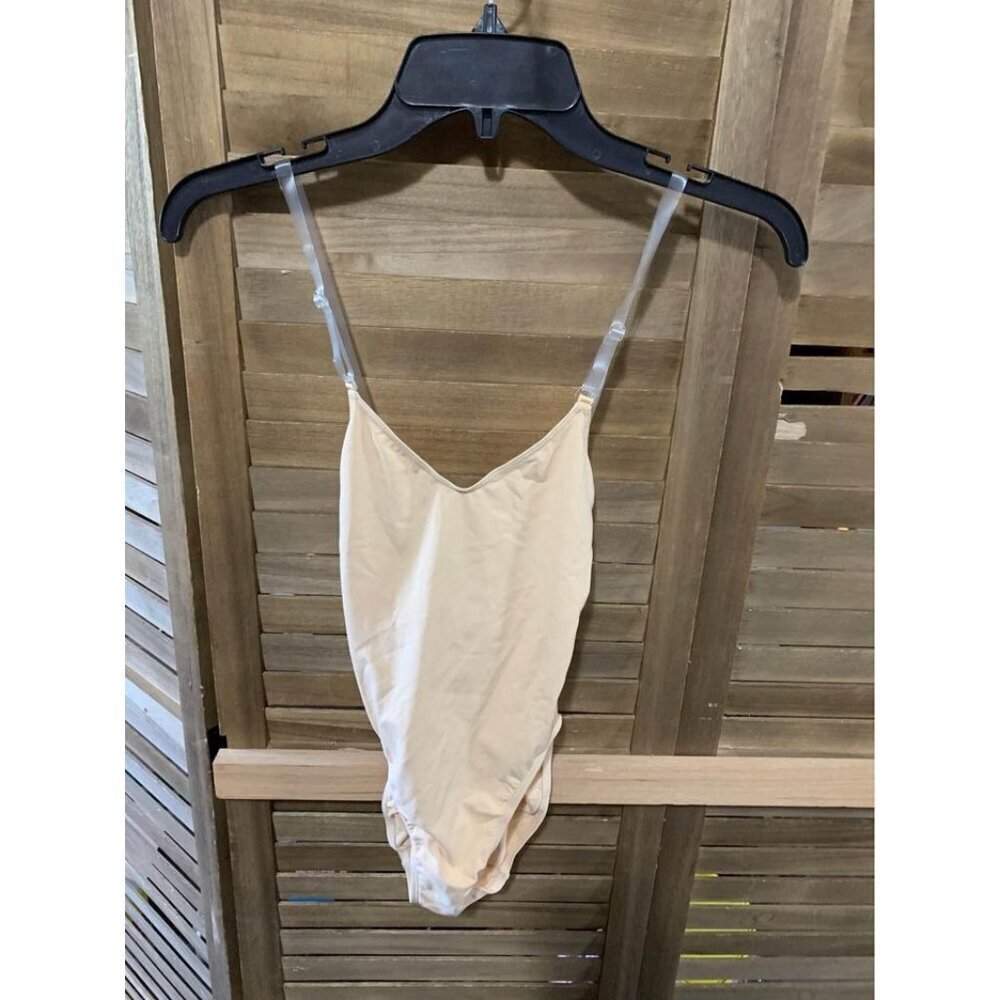 NWOT Capezio Leotard Bodysuit Dance Gymnastics Ballet Girls Size XS Beige